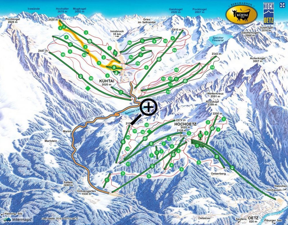 Map Of Kuhtai Austria - Maps of the World