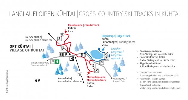 Cross-country skiiing map