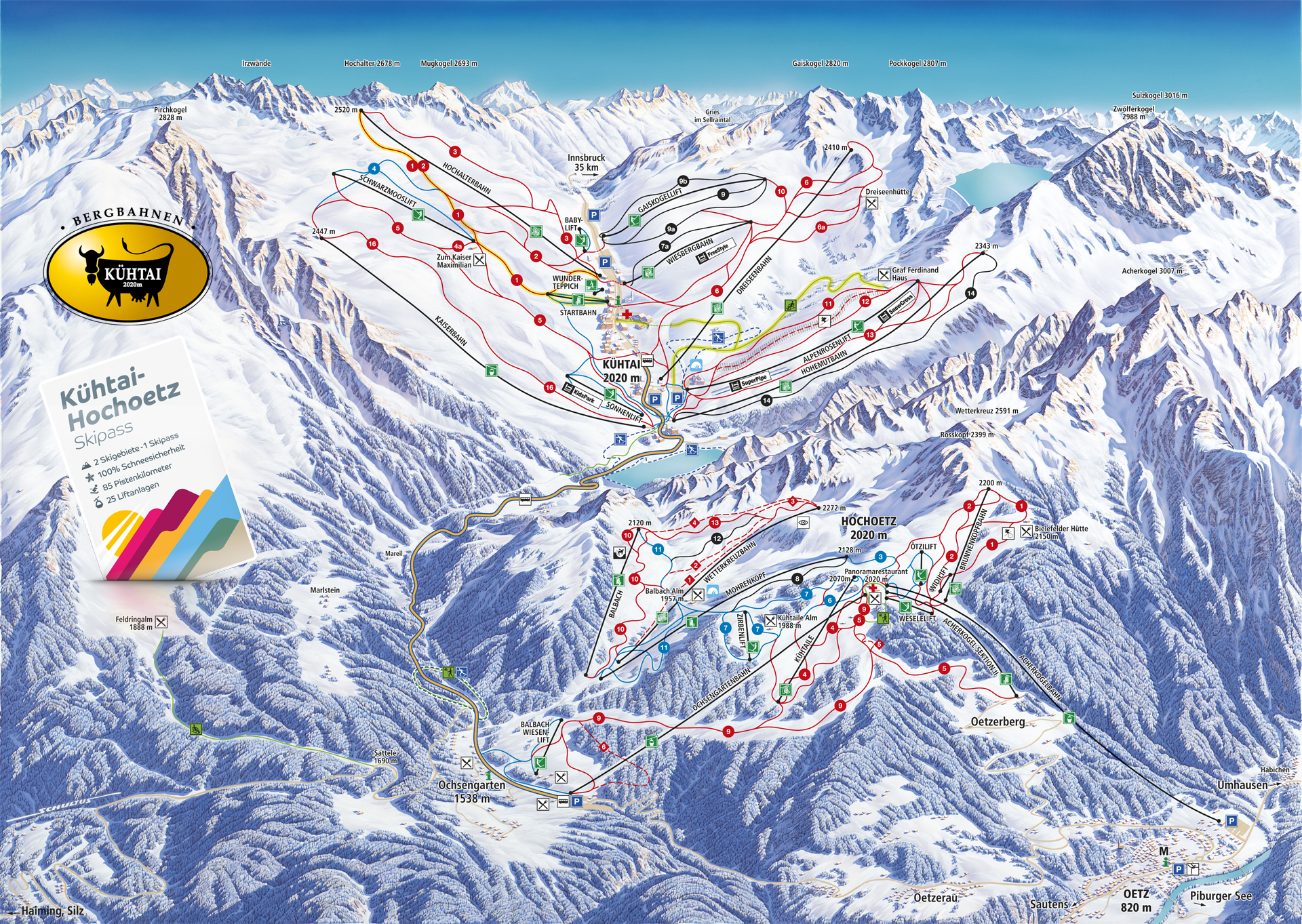 Skigebiet mayrhofen karte